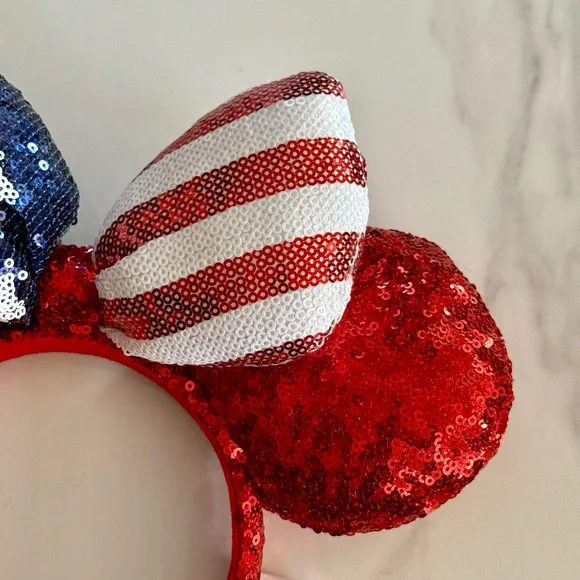 Disney Patriotic Sequin Minnie Mouse Ears - Picture 3 of 5